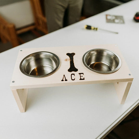 DIY Custom Dog Dish Holder