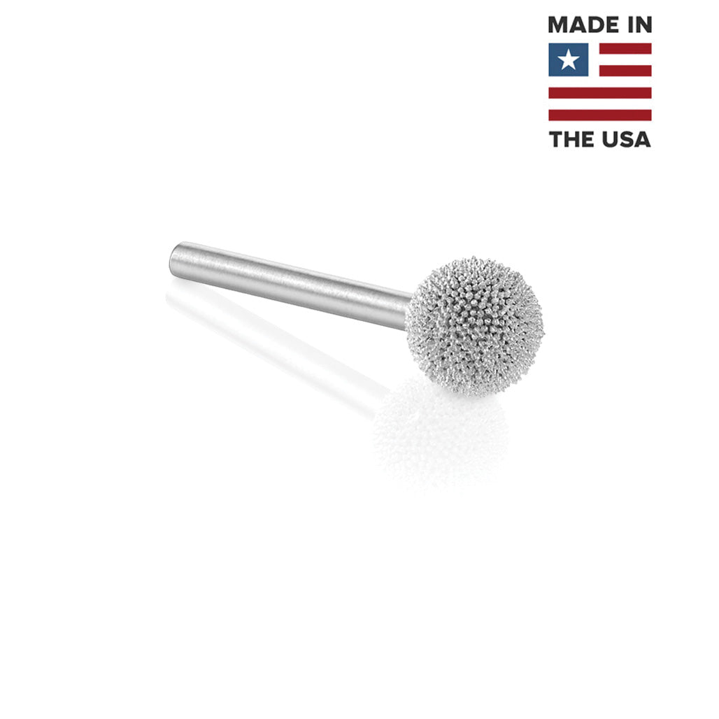 Kutzall Sphere Burr, 1/8'' Shaft, Head Diameter 3/8''