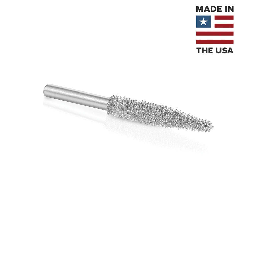 Kutzall Taper Burr, 1/8'' Shaft, Head Diameter 1/8'' X Head Length 7/8"