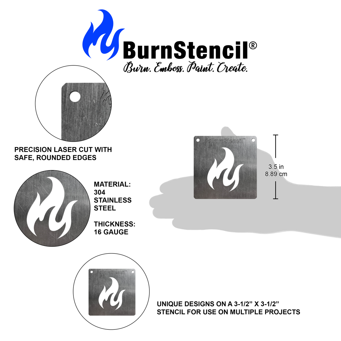 BurnStencil® - Deer Track (Mini)