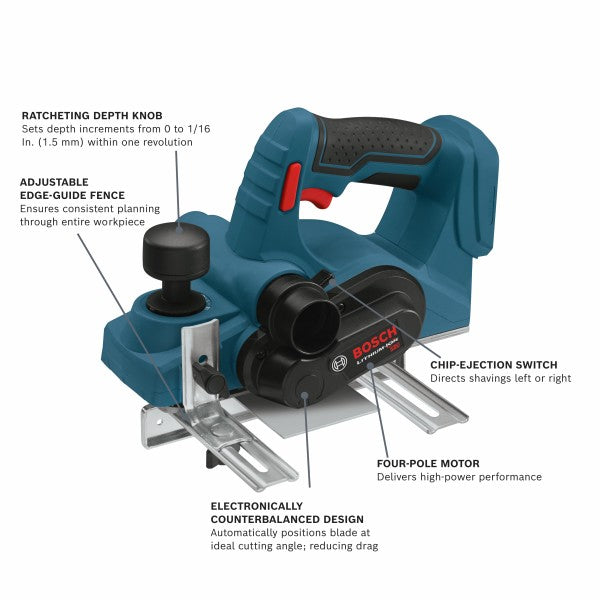 Bosch 18V 3-1/4” Planer (Bare Tool) - PLH181B