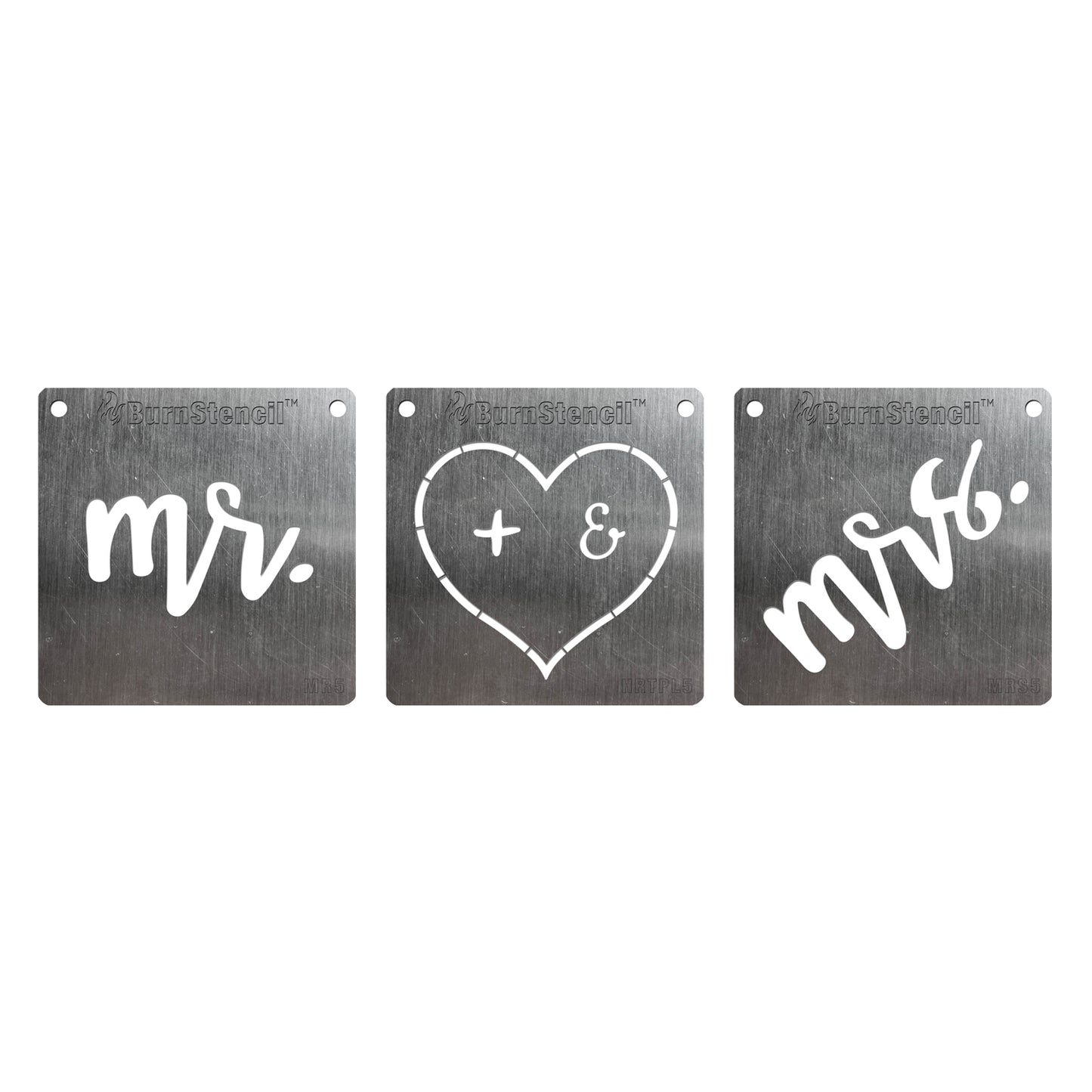 BurnStencil® - Mr & Mrs 3 Pack