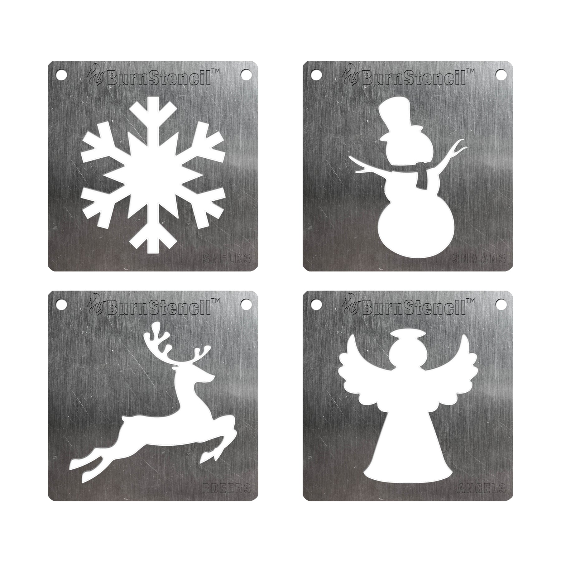 Lumberjack Tools® BurnStencil® Mini Holiday Kit 3 | Christmas merry-christmas-embossing-12-x-12-stencil-fs108-by-designer-stencils-word-phrase