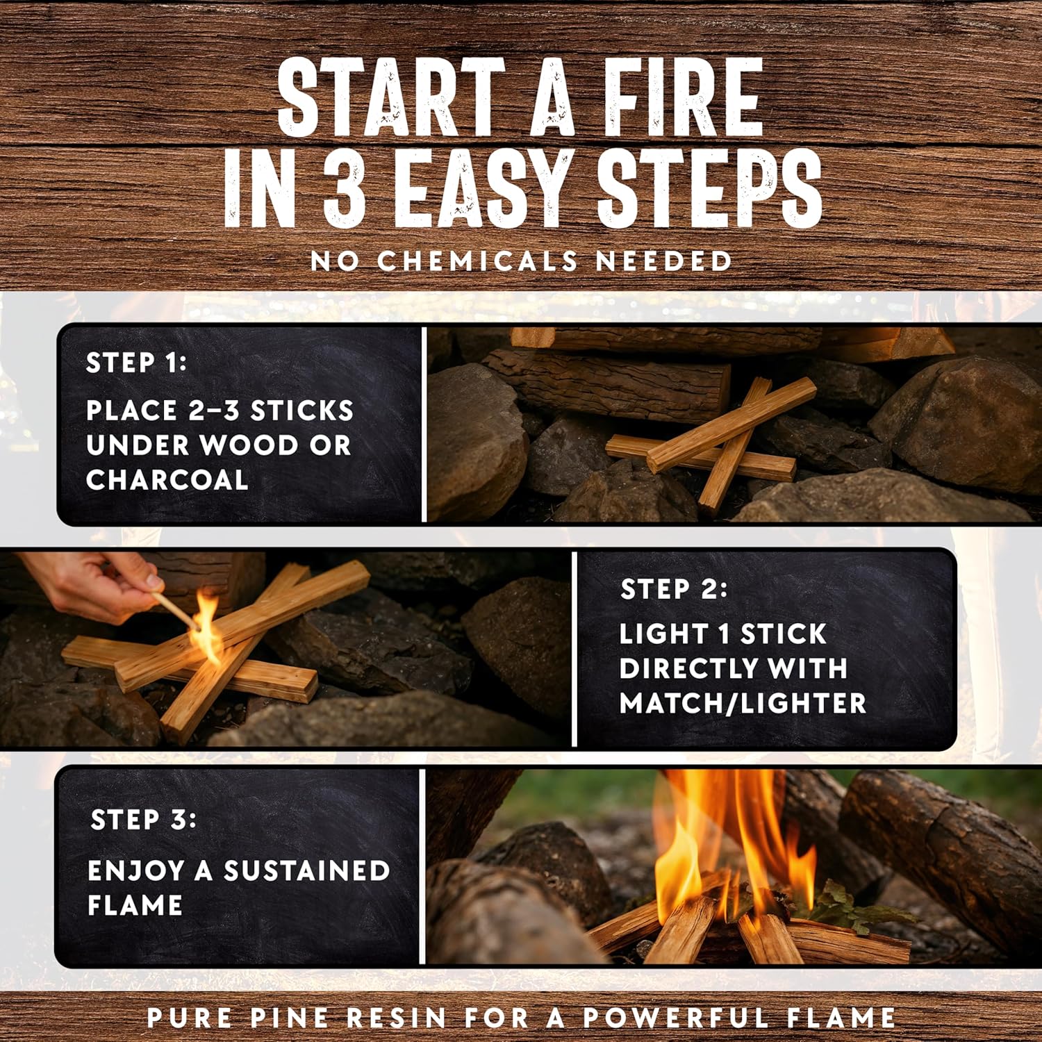 start a fire in 3 easy steps no chemicals needed