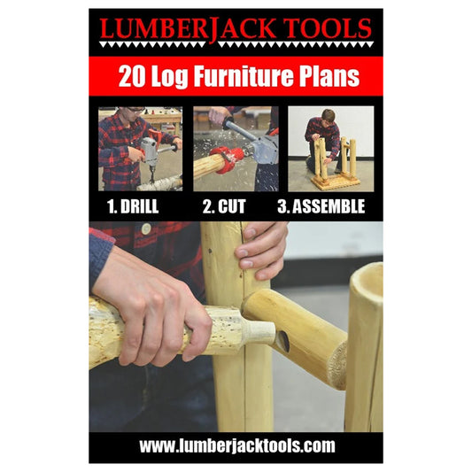 Log Furniture Blueprint Plan Booklet - Build log beds, chairs, benches and more