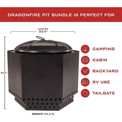 Dragonfire Smokeless Firepit Bundle