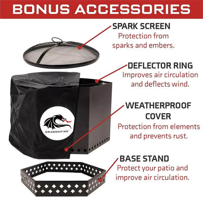 Dragonfire Smokeless Firepit Bundle