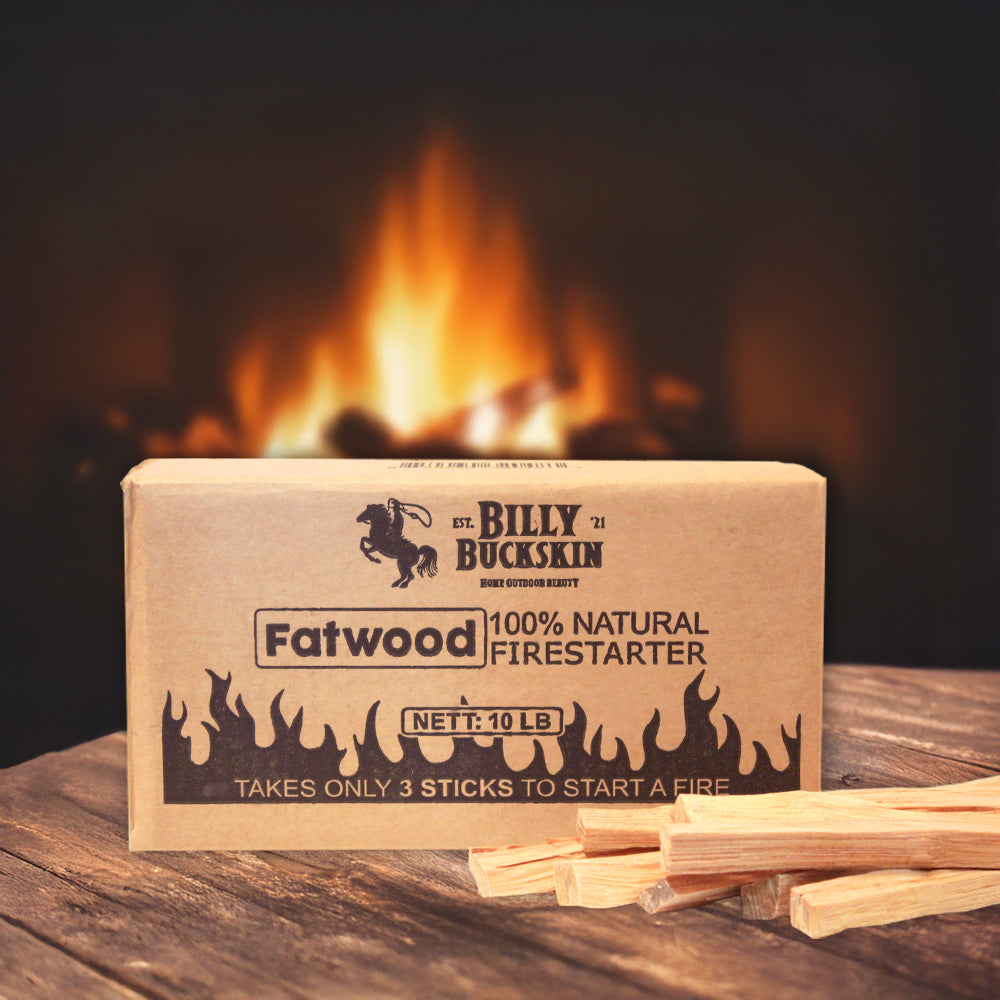Billy Buckskin Fatwood Fire Starter Sticks – 10 Pound Box