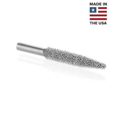 Kutzall Taper Burr, 1/4'' Shaft, Head Diameter 1/4'' X Head Length 1-1/2''