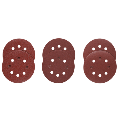 Bosch 6pc Assortment 5" 8 Hole Hook-and-Loop Sanding Discs - SR5R000