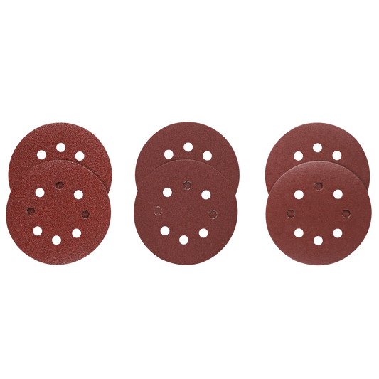 Bosch 6pc Assortment 5" 8 Hole Hook-and-Loop Sanding Discs - SR5R000