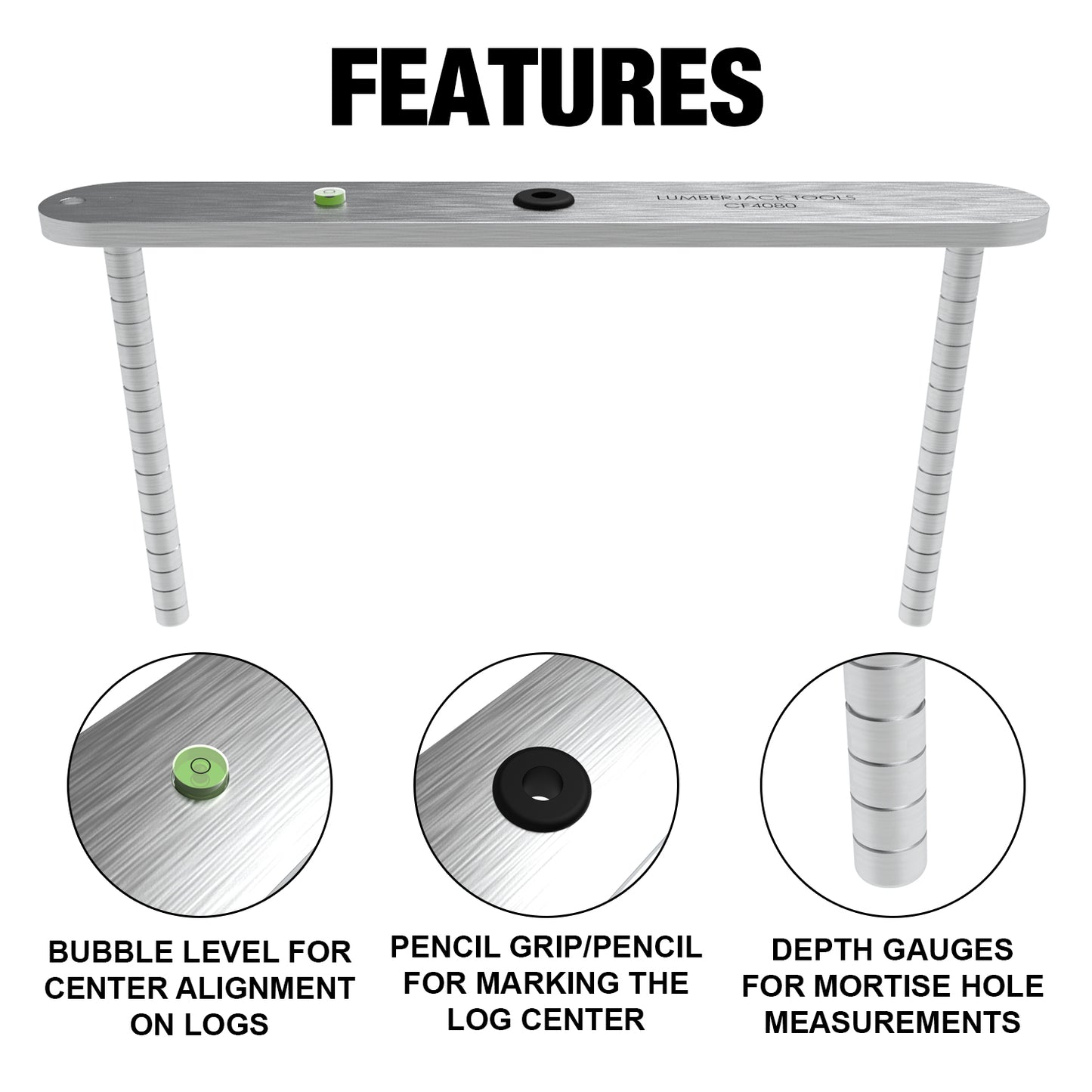 Log Center Finder XL (4" - 8" Logs) - CF4080