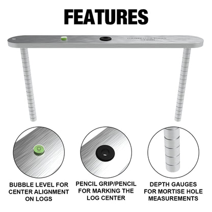 Log Center Finder XL (4" - 8" Logs) - CF4080