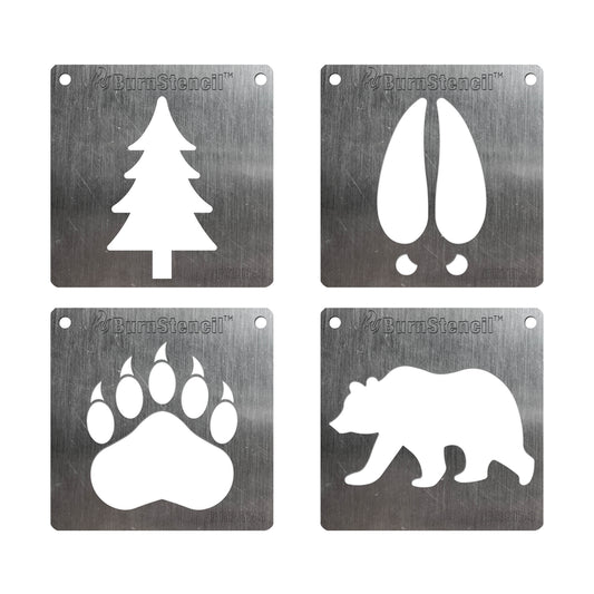 BurnStencil® Mini Wildlife 4 Pack