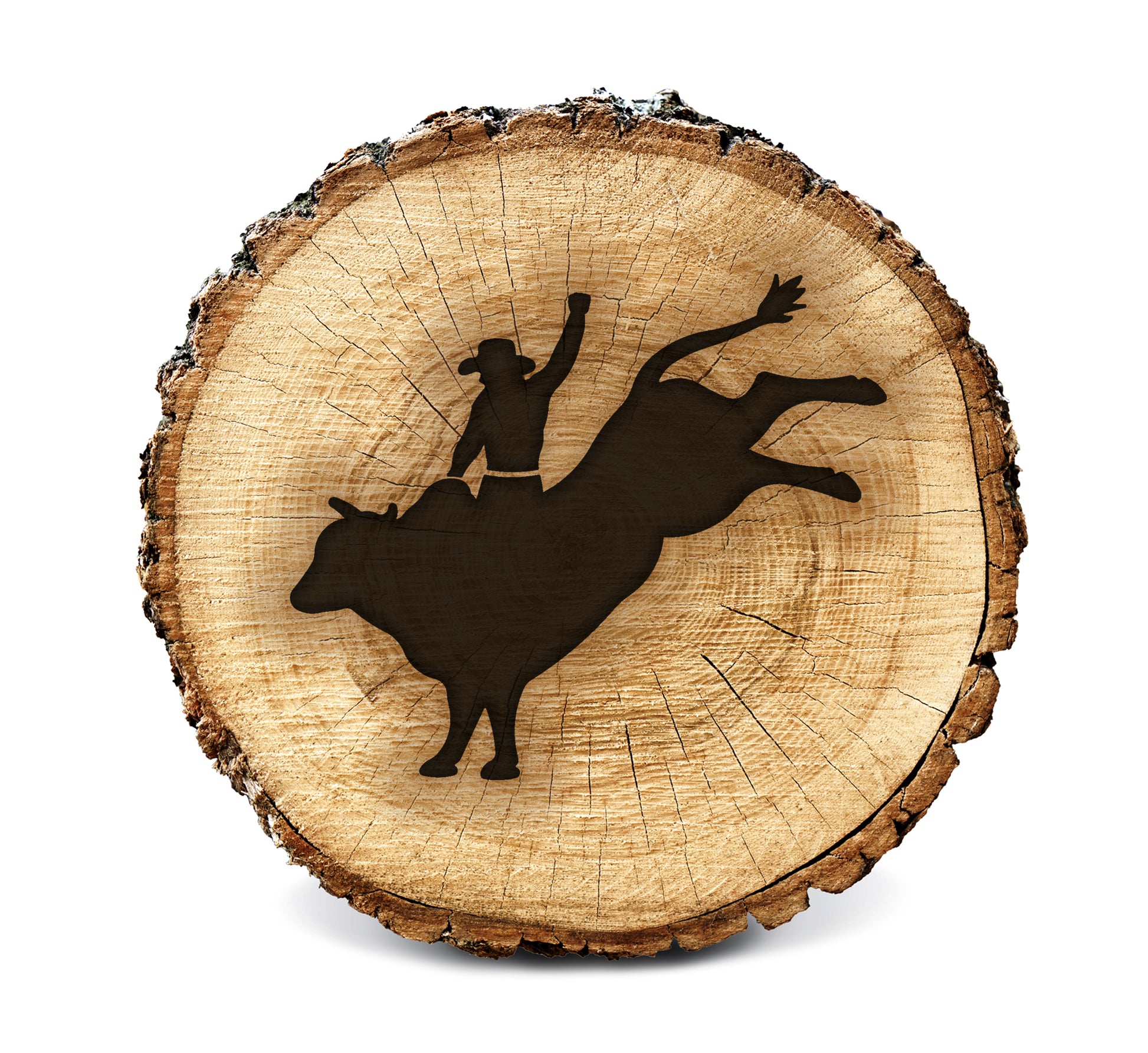 Wood Burning Stencil - Cowboy Bull Rider