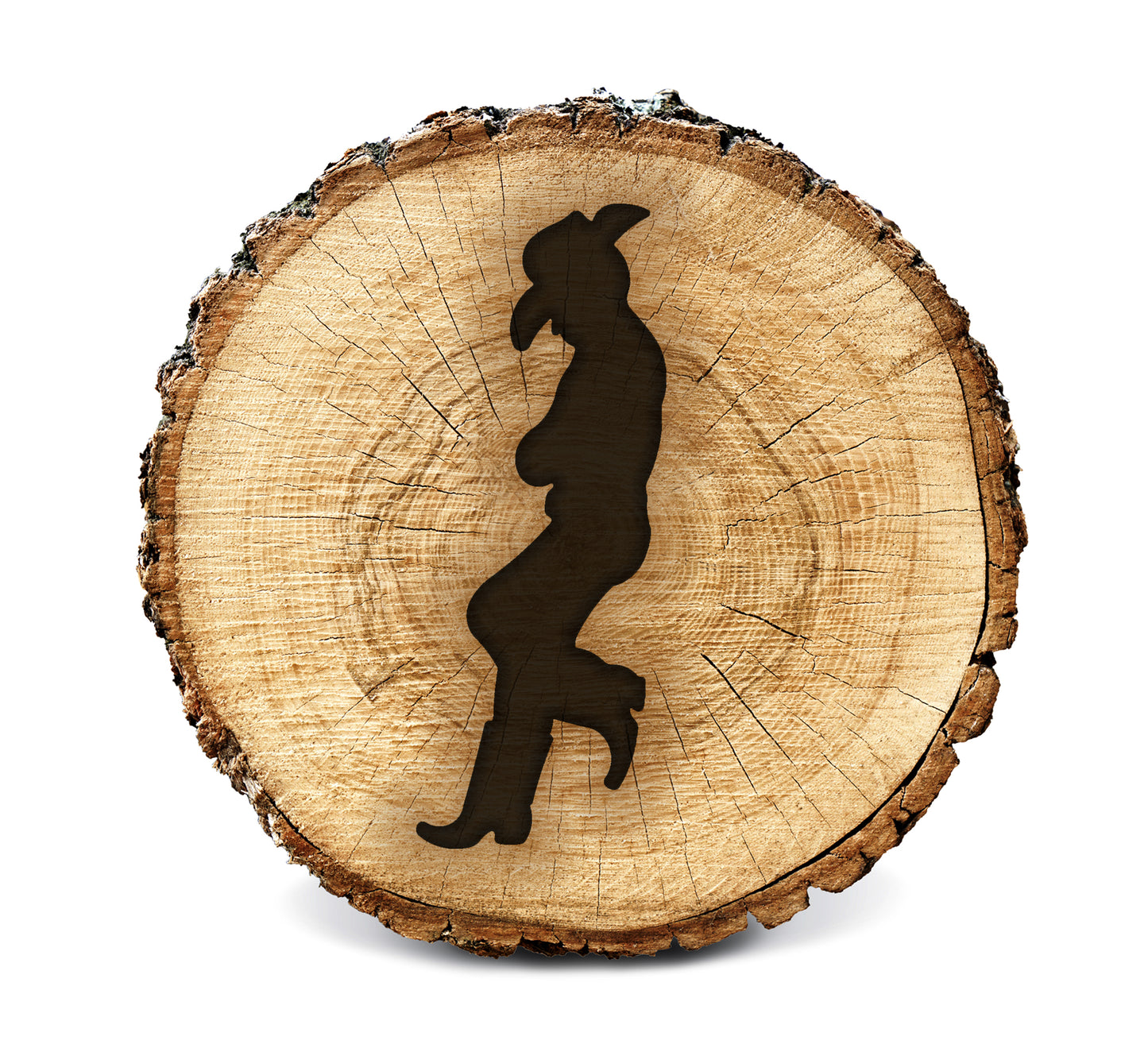 Wood Burning Stencil - Cowboy Silhouette 